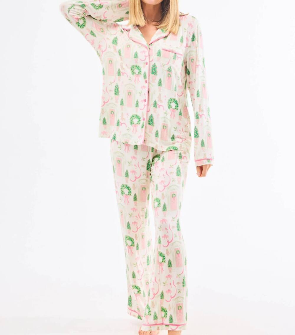 NEW MARY SQUARE women's charlotte pant set in home for christmas
